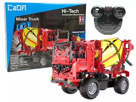 Элементы бетоносмесителя КАДА 2.4Г 815 строительных блоков дистанционно управляемые Lean Toys
