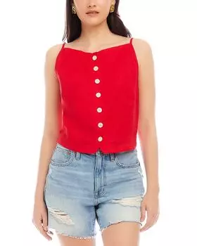 Элис Безрукавка на пуговицах из льна Fifteen Twenty, красный