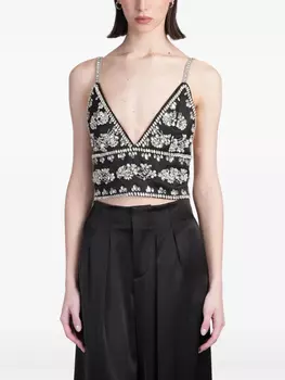 Элис + Оливия Карли топ Alice + Olivia, черный