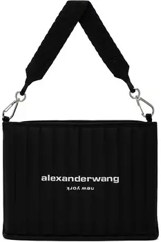 Элитная технологичная наплечная сумка Alexander Wang, черный