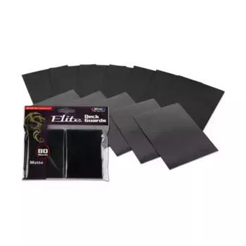 Элитные матовые рукава для карточек — черный (80), Card Sleeves (BCW Supplies)