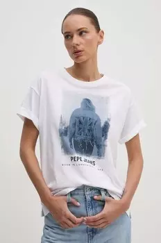 ЭЛИЗА хлопковая футболка Pepe Jeans, бежевый