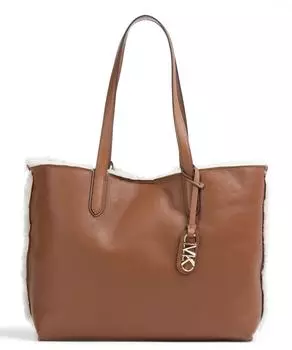 Элиза Шоппер из мелкозернистой кожи Michael Kors, коричневый