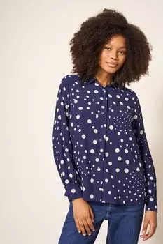 Элла синяя рубашка White Stuff, синий