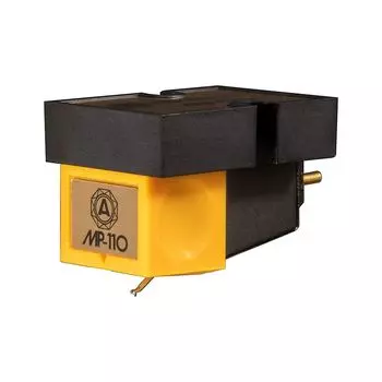 Эллиптический Алмазный Картридж Nagaoka MP-110 с подвижным магнитом, черный / желтый