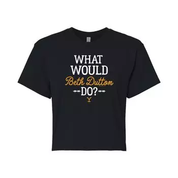 Йеллоустоун среди юниоров. «Что бы сделала Бет?» Укороченная футболка с рисунком Licensed Character