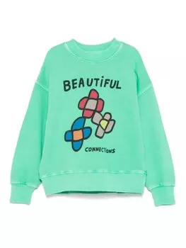 JELLYMALLOW свитер «Цветы Пигмент», зеленый