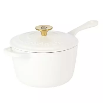 Эмалированная чугунная кастрюля с крышкой Crock-Pot 3 кварты, белый