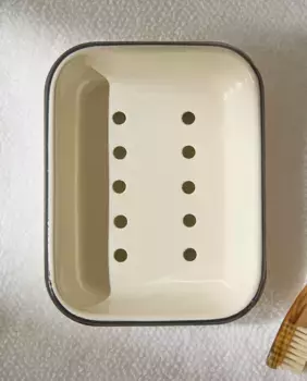 Эмалированная мыльница Zara Home, цвет Oyster White