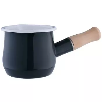 Эмалированный молочник серого цвета Grwe