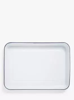 Эмалированный противень John Lewis, 41 см, белый