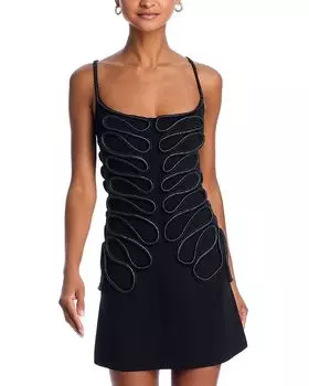 Эми Вязаное платье Cult Gaia, черный