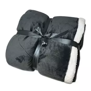 JEMIDI Мягкое одеяло Одеяло для дивана 150 x 200 см - Под кожу ягненка Плед на диван из шерпа - Одеяло для дивана Одеяло для дивана Покрывало - Теплое тяжелое - Пушистое одеяло, серый