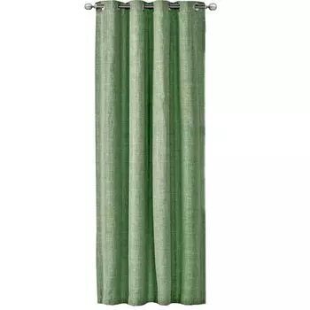 JEMIDI непрозрачная штора 140 x 245 см - штора с креплением на люверсах - штора на люверсах декоративная штора под лен - 100% полиэстер для гостиной спальни, зеленый
