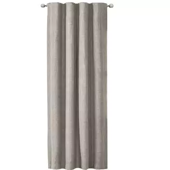 JEMIDI непрозрачная штора 140х245см - штора с рюшами на ленте универсальная - 100% полиэстер шарф длинный для гостиной спальни - светло-серый