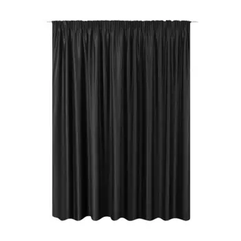 JEMIDI непрозрачная штора 300х245см - штора с рюшами, универсальная лента - 100% полиэстер, шарф длинный для гостиной спальни - черный