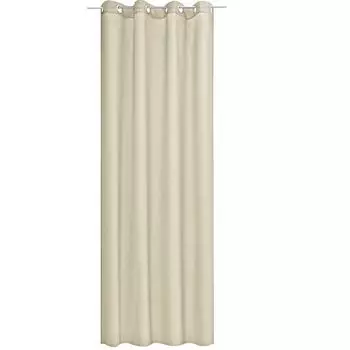 JEMIDI непрозрачная штора - штора с креплением на люверсах - занавеска на люверсах декоративная штора из 100% полиэстера длинная для гостиной спальни - простота установки, бежевый