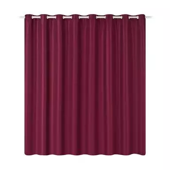 JEMIDI непрозрачная штора - штора с креплением на люверсах - декоративная штора на люверсах из 100% полиэстера, длинная для гостиной, спальни - простота установки, бордовый