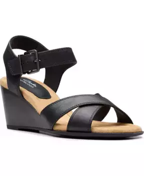 Эммалай Iris кожаные босоножки на платформе Clarks, черный