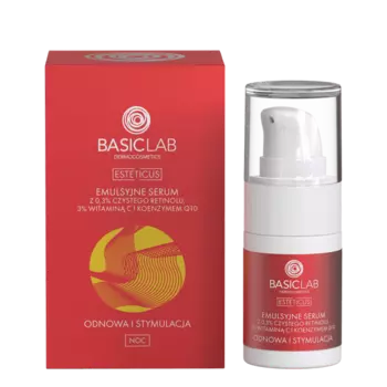 Эмульсионная сыворотка для лица с 0,3% чистого ретинола, 3% витамина С и коэнзимом Q10, 15 мл Basiclab Esteticus