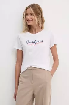 ЭНАРА хлопковая футболка Pepe Jeans, белый
