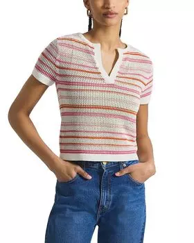 Эндрю Свитер в полоску с сетчатым узором Derek Lam 10 Crosby, розовый