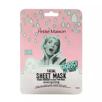 Энергетическая маска для лица Oops! I'm Great Facial Sheet Mask Energizing Petite Maison, 25 ml