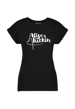 Энид AK P Рубашка ak с надписью в виде сердца ALIFE AND KICKIN, черный