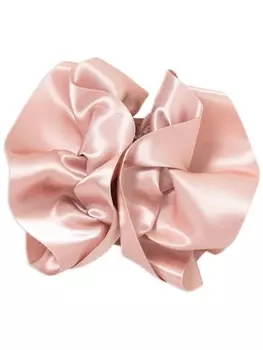 Jennifer Behr атласная заколка для волос с оборками, розовый