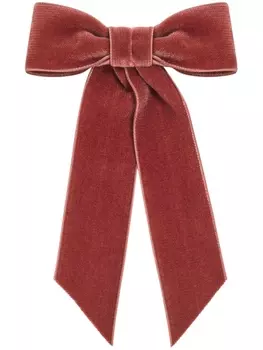Jennifer Behr бархатная заколка для волос с бантом, розовый