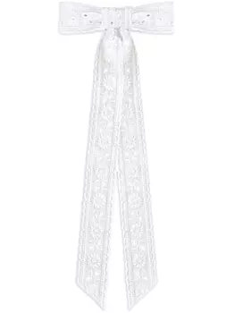 Jennifer Behr кружевная заколка для волос Dolly с бантом, белый
