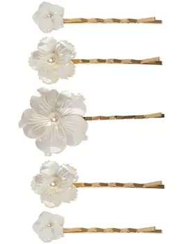 Jennifer Behr набор невидимок с жемчугом, белый