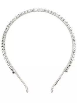 Jennifer Behr ободок Lisbon с кристаллами, серебристый