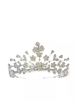 Jennifer Behr ободок Miriam с кристаллами, серебристый