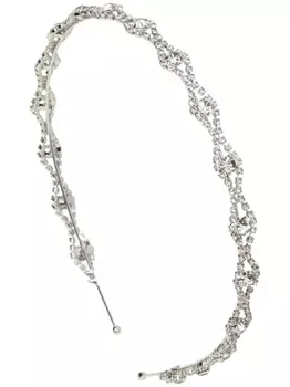 Jennifer Behr повязка на голову Rosita, украшенная кристаллами, серебристый