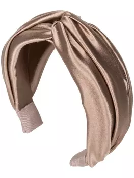 Jennifer Behr шелковый ободок Twist, коричневый