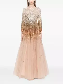 Jenny Packham декорированное платье Dreaming из тюля, золотой