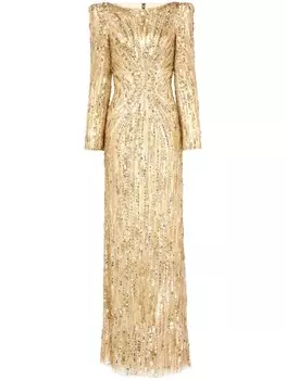 Jenny Packham длинное платье Авалон, золотистый