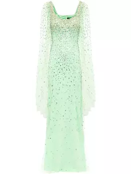 Jenny Packham платье Angel Wing, зеленый