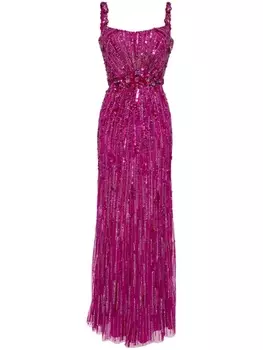 Jenny Packham платье Bright Gem с пайетками, розовый