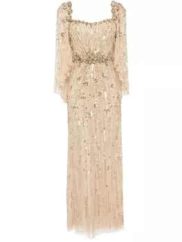 Jenny Packham платье Brightstar с кристаллами, золотистый