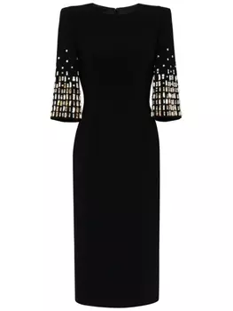 Jenny Packham платье миди Highball Queen с кристаллами, черный