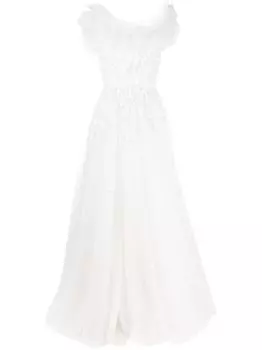 Jenny Packham расклешенное платье макси Angel Eyes, белый