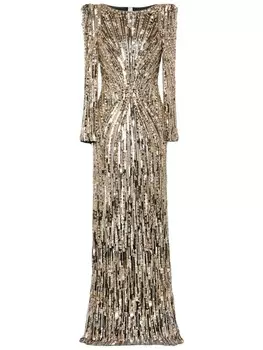 Jenny Packham вечернее платье Avalon с пайетками, золотистый