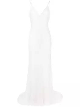 Jenny Packham вечернее платье Nora с пайетками, белый