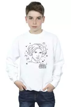 Эпизод IV: Толстовка с рождественским эскизом Леи «Новая надежда» Star Wars, белый