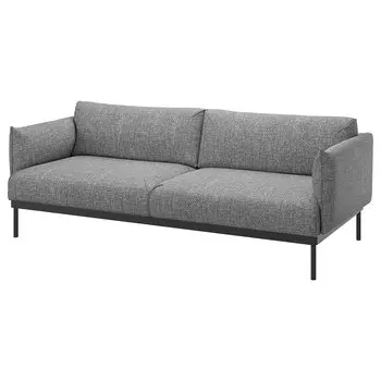 ЭПЛАРИД 3-местный диван, Лейде серый/черный PPLARYD IKEA