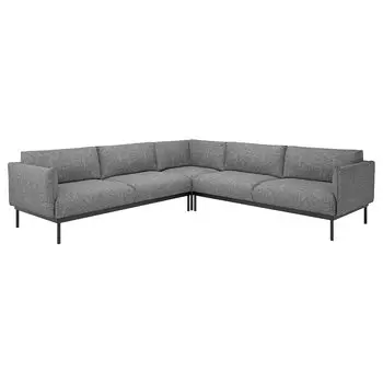 ЭПЛАРИД 4-местный угловой диван, Лейде серый/черный PPLARYD IKEA