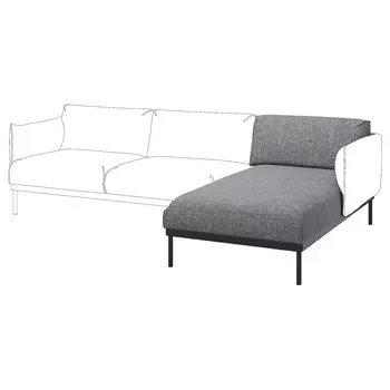 ЭПЛАРИД Диванная секция, Лейде серый/черный PPLARYD IKEA
