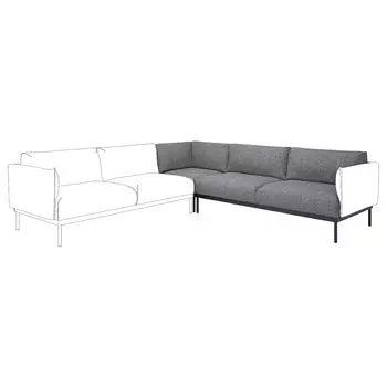 ЭПЛАРИД Угловая секция, 2-местная, Лейде серый/черный PPLARYD IKEA